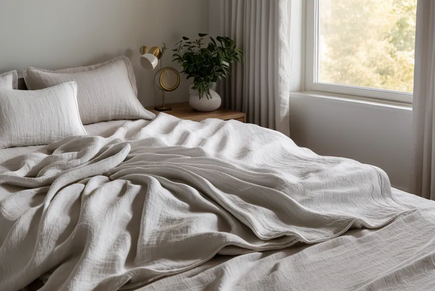 Un lit paisible avec un cristal sur l'oreiller pour favoriser les rêves